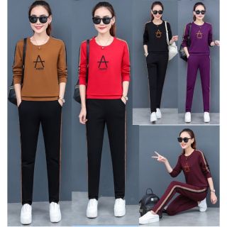 Đồ bộ thể thao nữ thêu chữ A