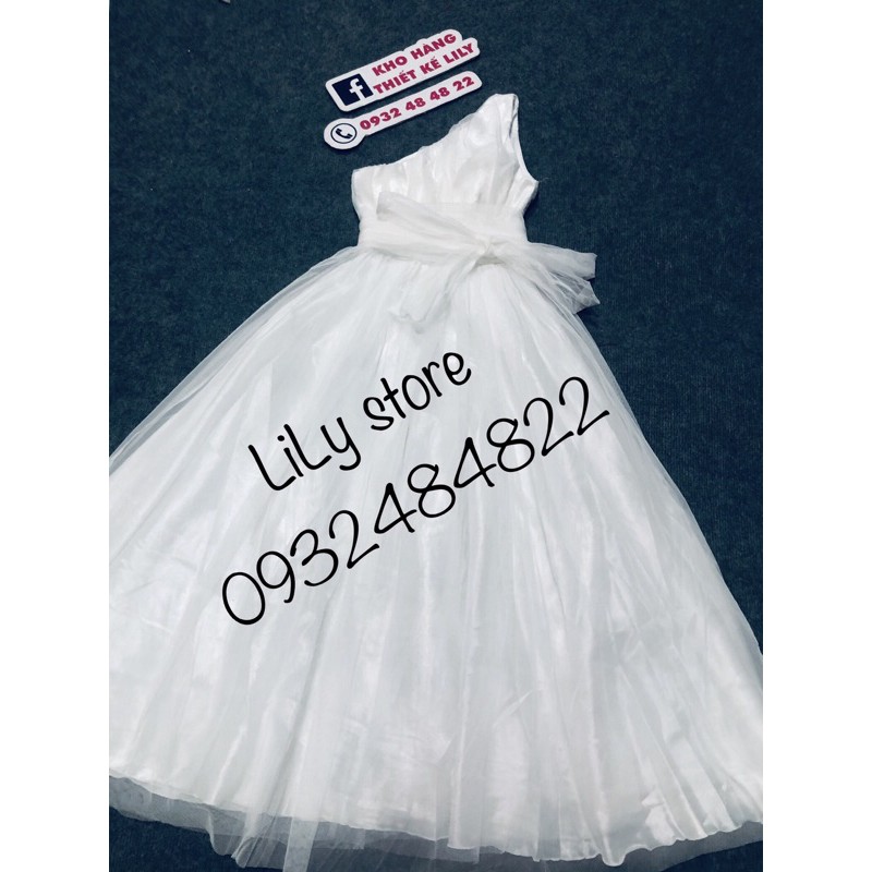 đầm lệch vai nơ eo ( feeback và video 1000%)