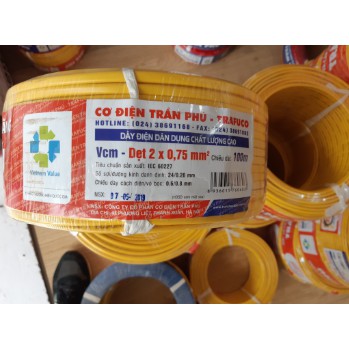 Cuộn 100m Dây điện đôi, dây đơn Trần Phú chính hãng chất lượng cao