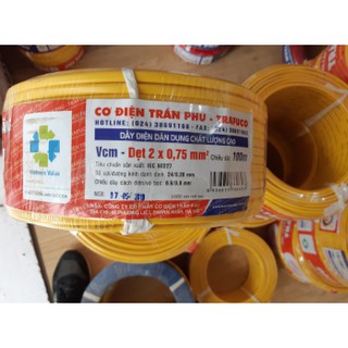 [KHUYẾN MẠI] Cuộn 100m Dây điện đôi, dây đơn Trần Phú chính hãng chất lượng cao