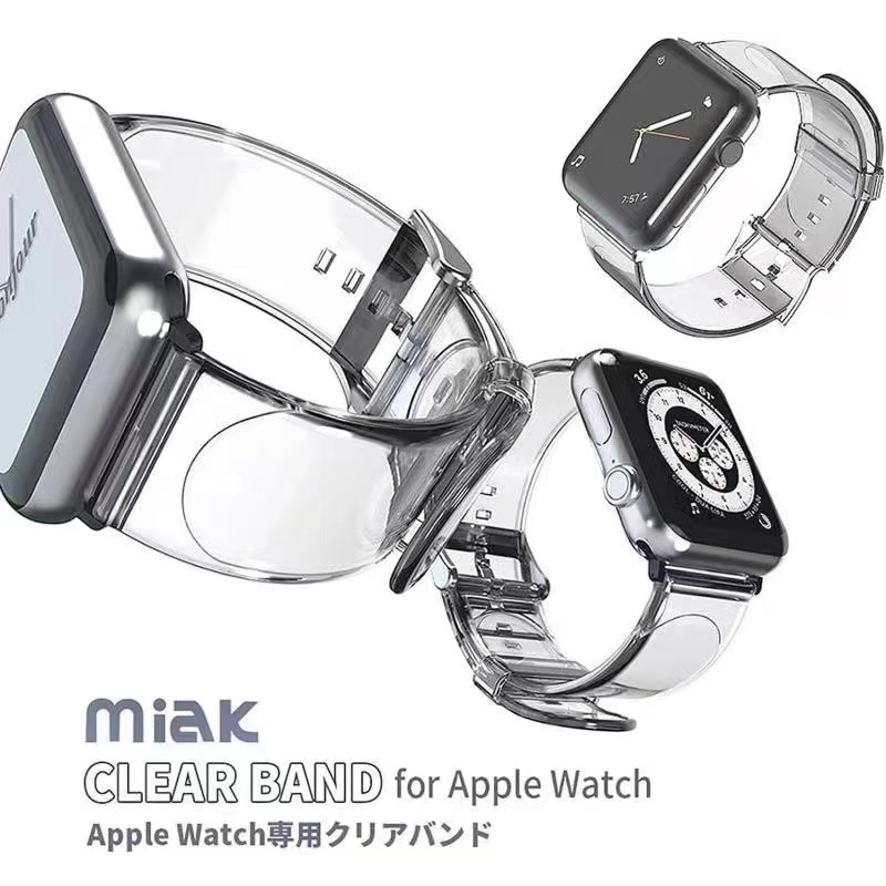 Silicone Dây Đeo Silicon Trong Suốt Cho Đồng Hồ Thông Minh iwatch 6 5 41mm 45mm 38mm 40mm 42mm 44mm 7 6 se 5 4 3