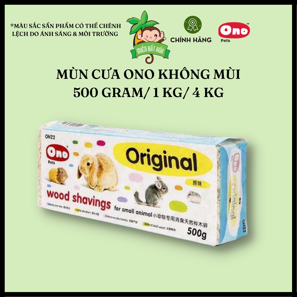 Lót chuồng Hamster - Mùn cưa mềm chính hãng Ono 6 mùi hương 500 gram, 1kg, 4kg cho hamster