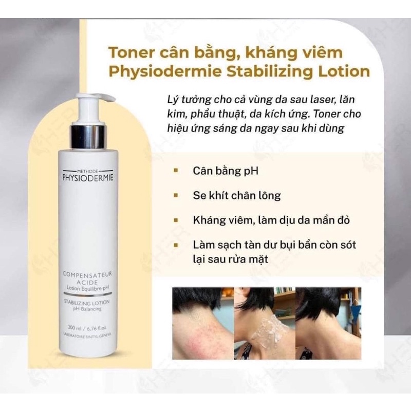 Nước Hoa Hồng Physiodermie Stabilizing Lotion pH Balancing