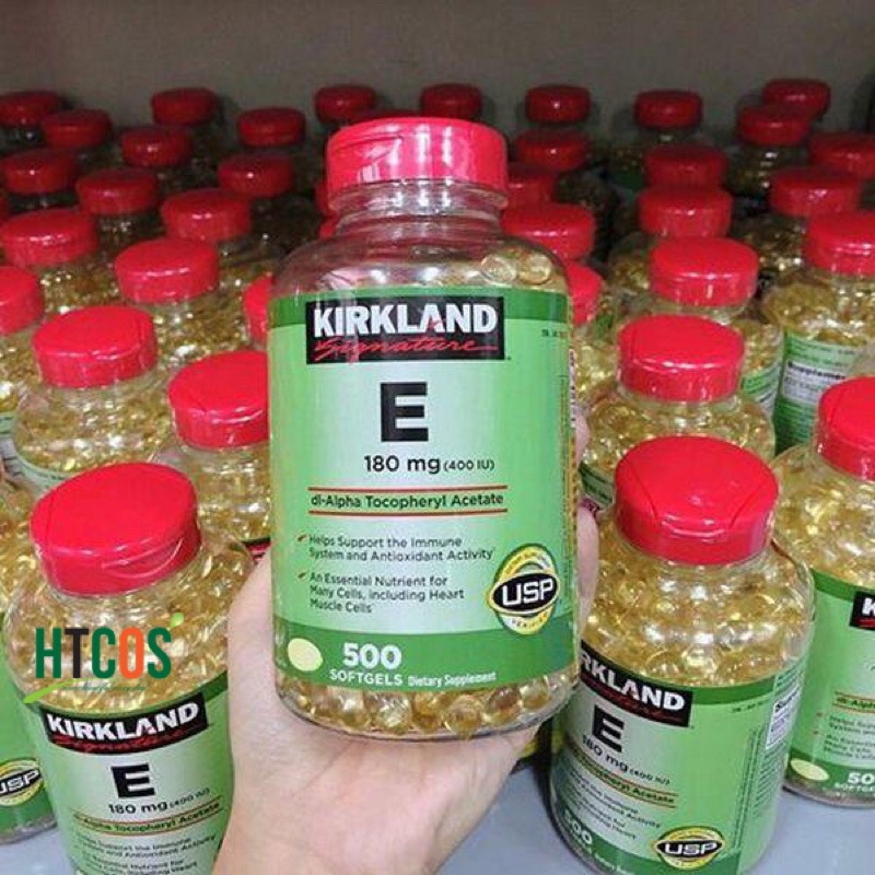 Vitamin E 400 I.U Kirkland 500v - giữ ẩm, làm sáng da của Mỹ - GG