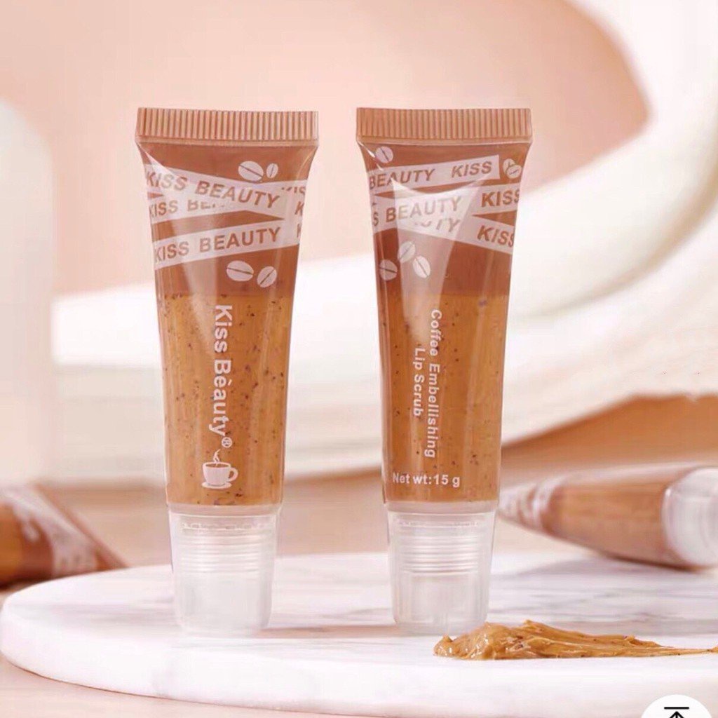 _Ảnh Thật_ Tẩy Tế Bào Chết Cho Môi Kiss Beauty 🤎 Coffee LipScrub Auth Nội Địa