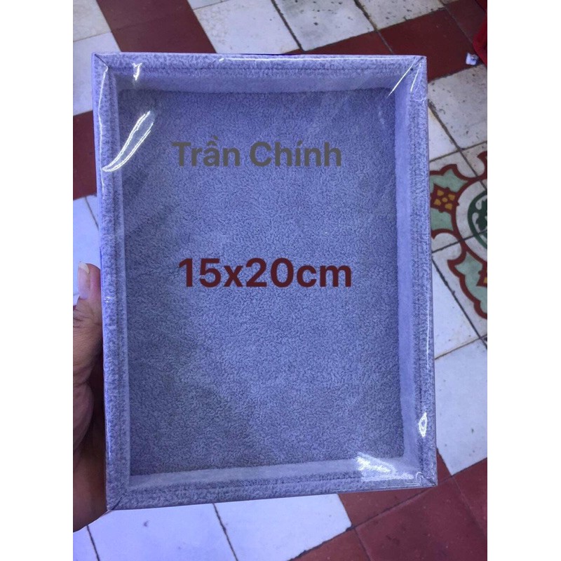 Khay nhung trũng đựng trang sức, phụ kiện, có 2 màu, đen, đỏ, 18x24cm