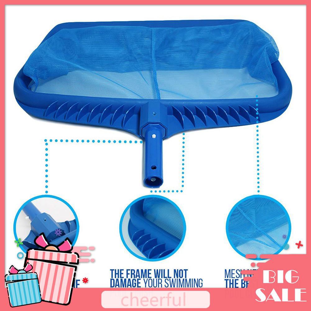 Swimming Pools Skimmer Net Rubbish Cleaning Rake Leaf Mesh Deep Bag Net