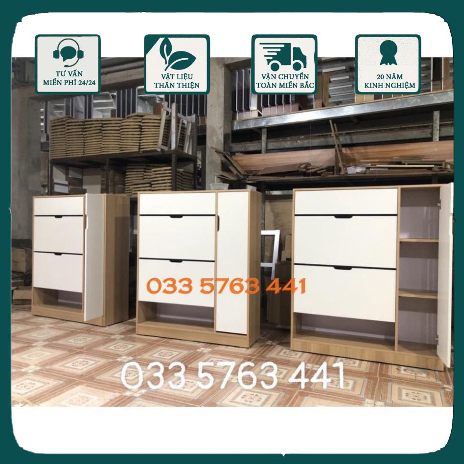 Tủ giầy thông minh có hộc để dép tiện lợi gỗ MDF phủ melamine nhập khẩu