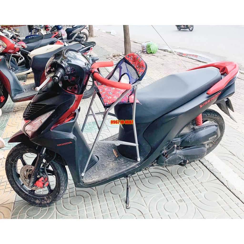 Ghế đi xe máy xếp gọn dành cho xe Click, Vision, Vario, Luvias, Janus