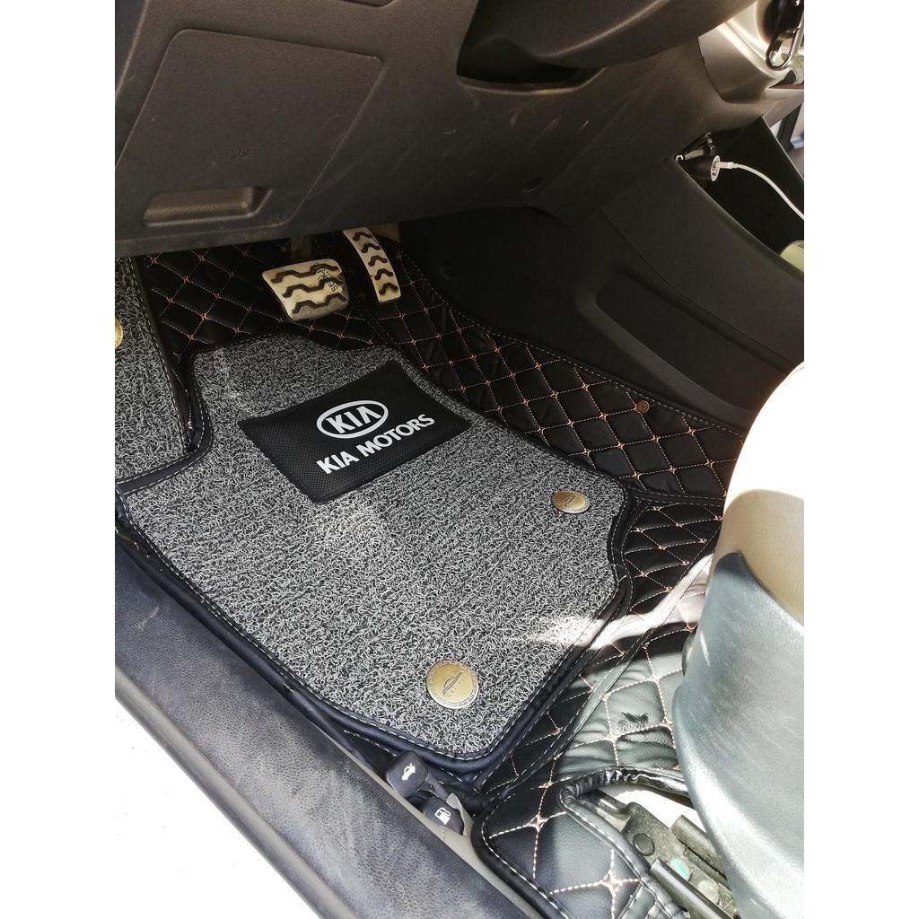 Thảm lót sàn 6D da PU cao cấp cho xe Kia Soluto