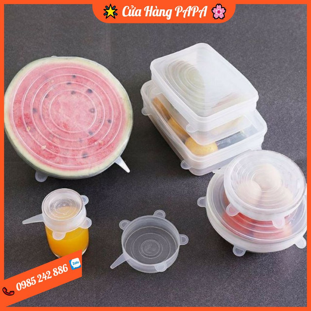 SET 6 MIẾNG SILICON BỌC THỨC ĂN SIÊU TIỆN ÍCH | BigBuy360 - bigbuy360.vn