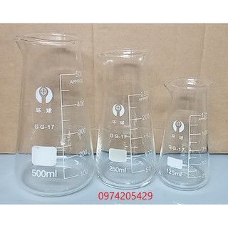Cốc đong thủy tinh cao thành dùng cho phòng thí nghiệm từ 125ml đền 500ml