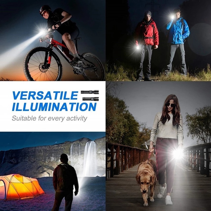 Đèn Pin Cầm Tay Chống Nước Có Thể Sạc Lại Bằng ABS