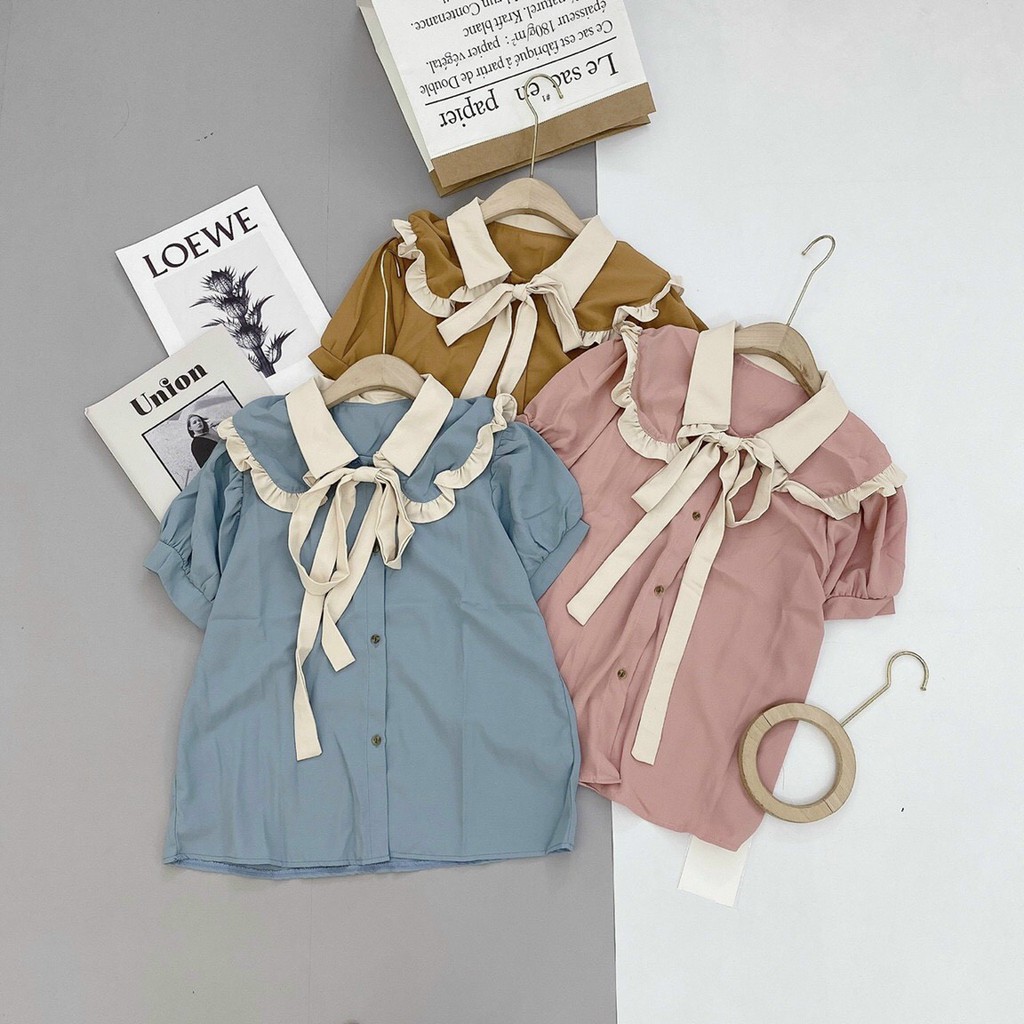 [ Mã WASTRUN4 giảm 10% tối đa 30K đơn 99K] Áo sơmi bánh bèo tiểu thư | BigBuy360 - bigbuy360.vn