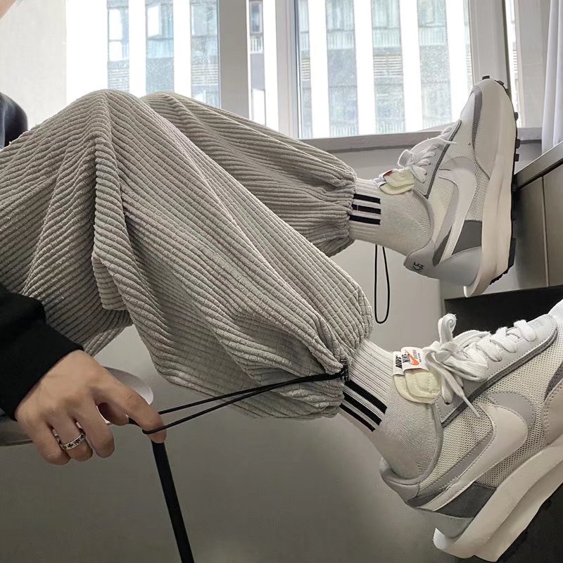 Quần Thể Thao Dây Rút Ống Rộng Phong Cách Retro Mỹ Size M-8XL