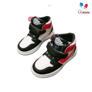 Giầy cao cổ bé trai, bé gái bằng da PU, giầy bốt nhẹ , đẹp , thời trang - Alphakids