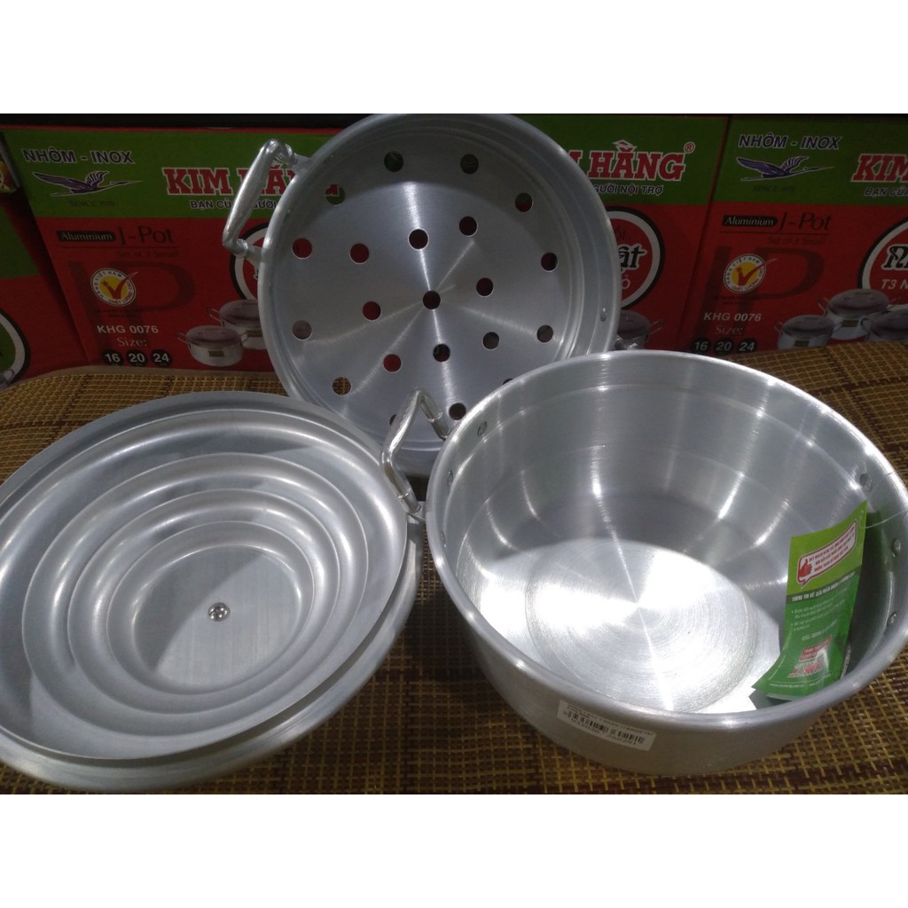Xửng hấp Kim Hằng 24cm 1 đáy và 1 ngăn KHG6029