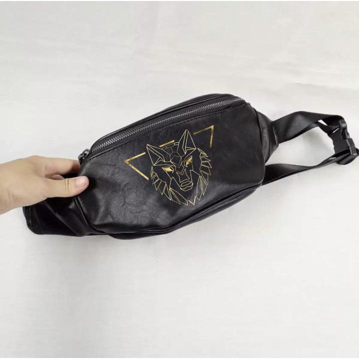 Túi đeo chéo đeo hong da Street hình sư tử DH21 Shalla