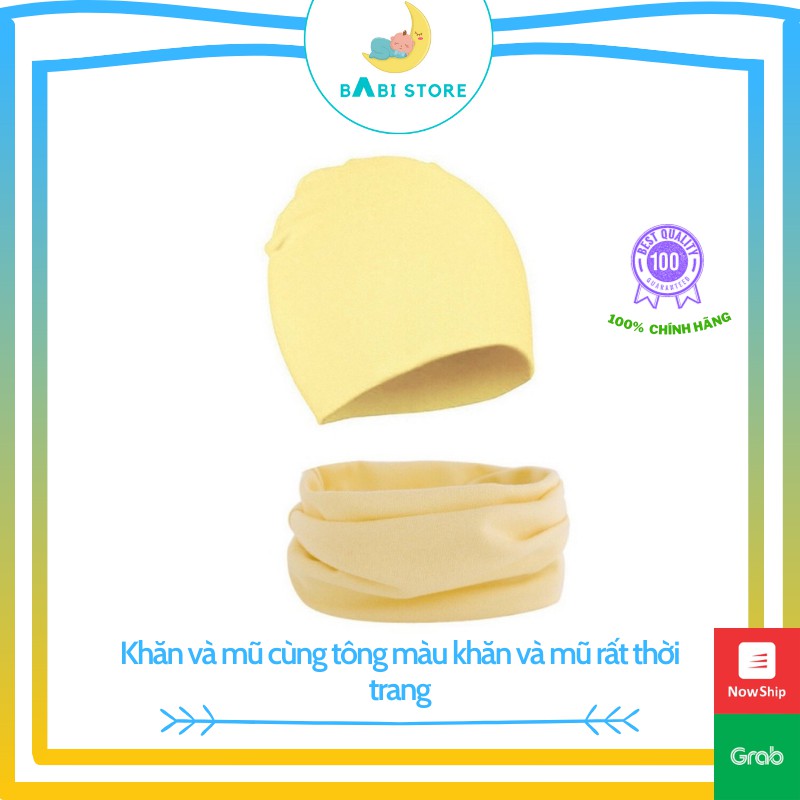 [FreeShip-Hàng Chuẩn] Mũ và khăn ống cotton cao cấp cho bé trai/gái