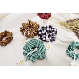 Cột tóc vải lụa HT3 scrunchies mịn, đẹp - Dây buộc tóc size Trung / size Lớn - HCT0048