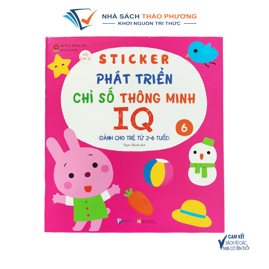 Sách - Sticker phát triển chỉ số thông minh IQ cho bé 2-6 tuổi