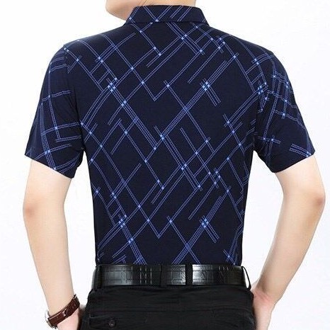 Áo Sơ Mi Tay Ngắn Dáng Rộng Họa Tiết Sọc Caro Thời Trang Cho Nam