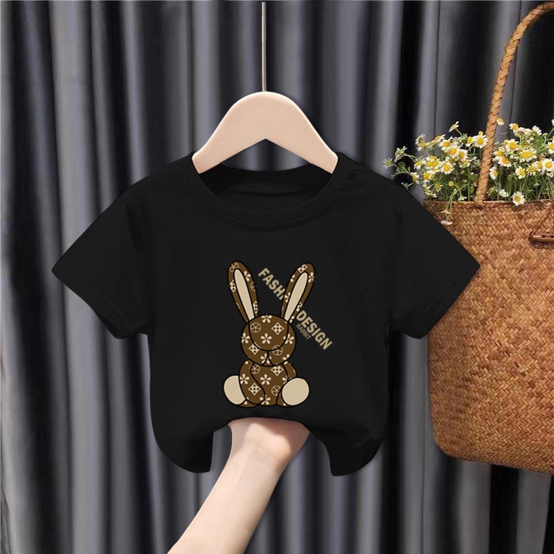 Áo thun trẻ em💖Áo cotton mát mịn họa tiết hoạt hình Thỏ Gu Xì xinh xắn dễ thương cho bé trai và bé gái, Hình in sắc nét