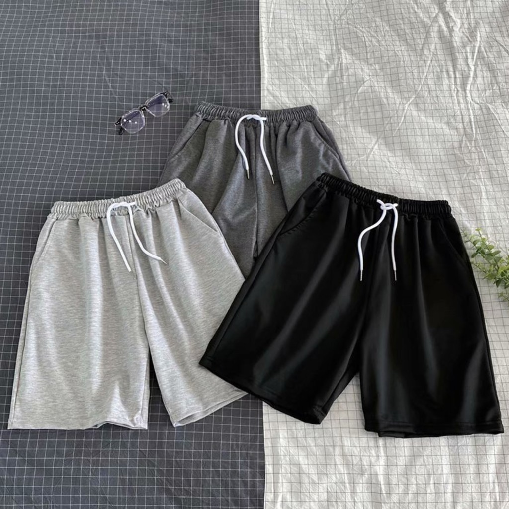 Quần Short, Đùi Nam Màu Đen Trơn Giải Rút Phong Cách Hàn Quốc Chất Nỉ U Mì Hè 2021-QD07 | BigBuy360 - bigbuy360.vn