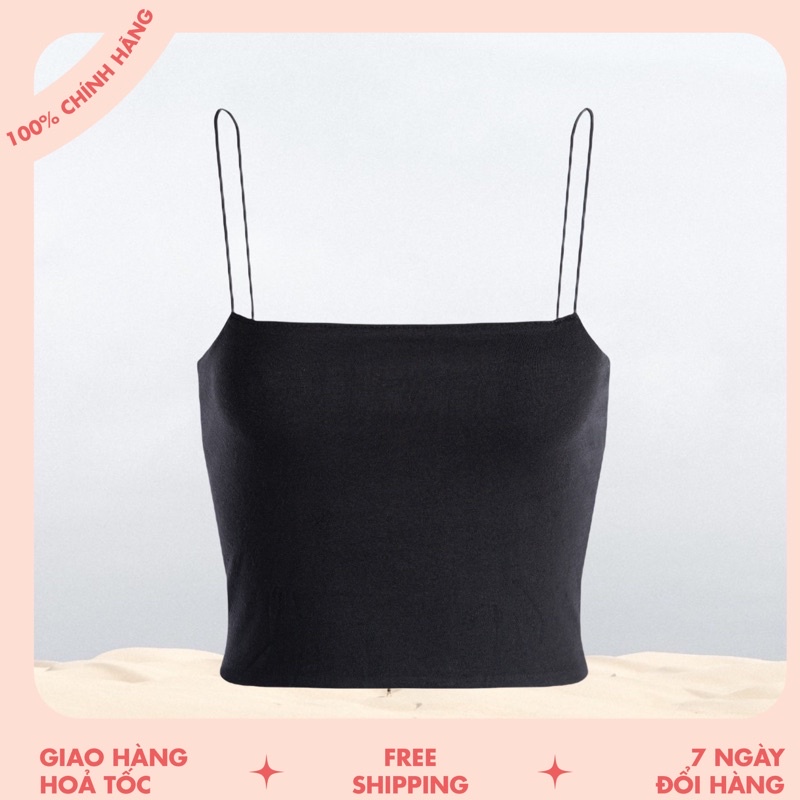 Áo hai dây nữ HEYBEE phom croptop ôm, chất vải thun mềm mịn (2 màu) - BASIC CAMI CROPTOP HN008.
