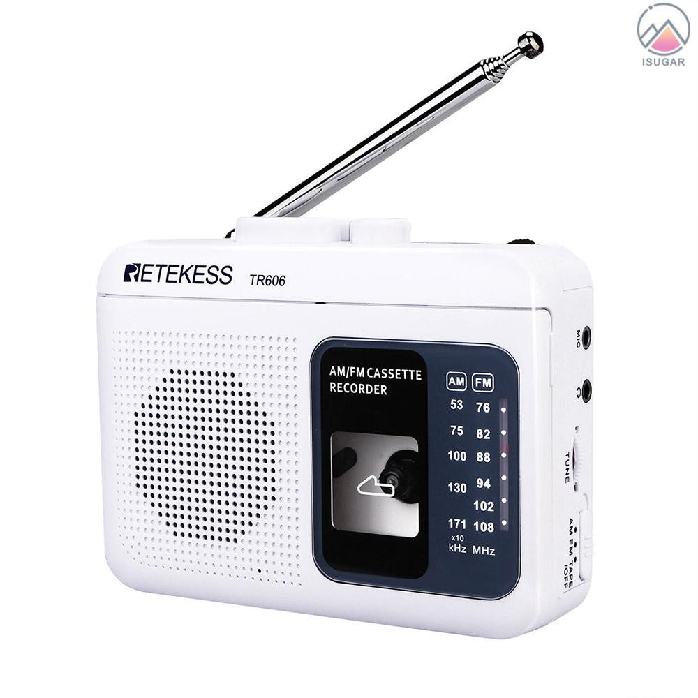 Radio kỹ thuật số có phát cassette + ăng ten AM/FM mini Retekess TR606