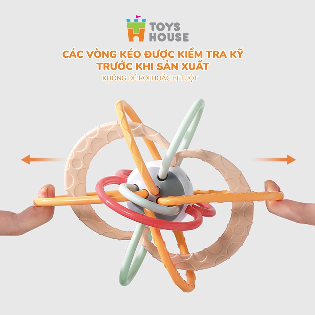 Đồ chơi bóng vòng nhựa mềm kết hợp gặm nướu cho bé ToysHouse 822-86