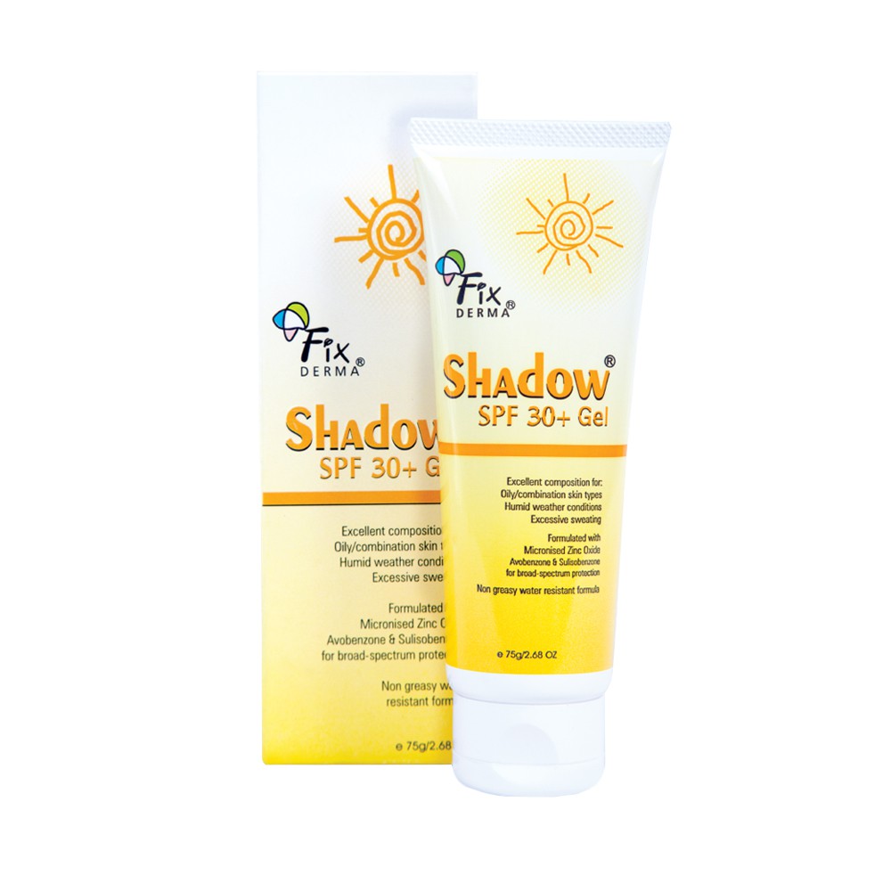 Gel chống nắng da mặt dành cho da nhạy cảm Fixderma Shadow SPF30+ Gel 75g