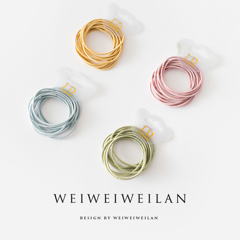 [Bộ 10] Dây Buộc Tóc Dây Cột Tóc Nhiều Màu Phụ Kiện Thời Trang Cho Nữ AB045