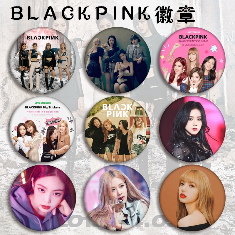 Mặt dây chuyền trâm cài huy hiệu BLACKPINK