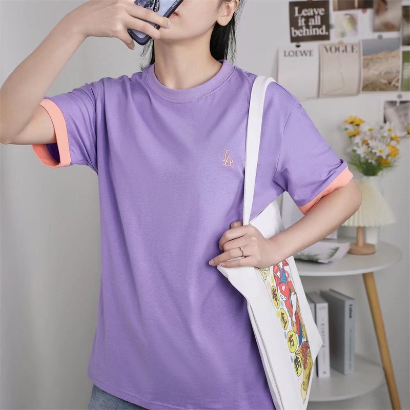 Áo Thun Thể Thao Họa Tiết Thêu logo MLB NY Cao Cấp Cho Nam Nữ