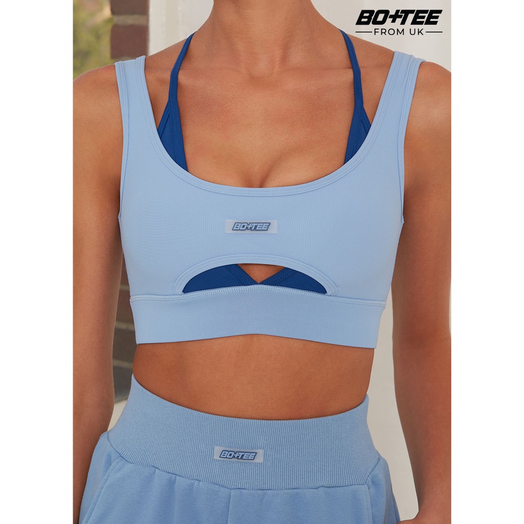 Bo+Tee - Áo bra thể thao cut-out 2 lớp, áo 2 dây khoét ngực chéo lưng