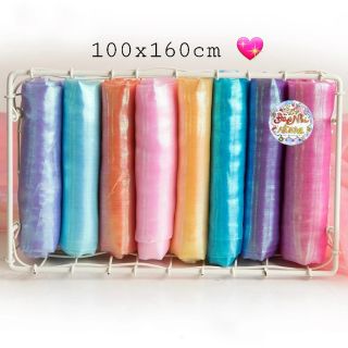 Voan kính dạ quang may dây buộc tóc Srunchies,vải voan,thô