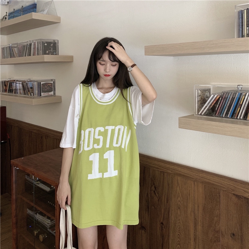 Áo thun bóng rổ cộc tay dáng rộng phong cách harajuku dành cho nam nữ | BigBuy360 - bigbuy360.vn