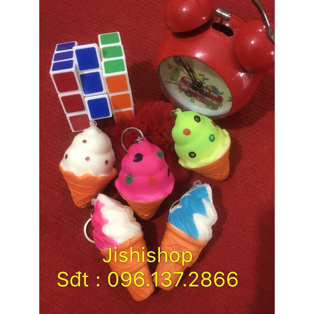  ( GIÁ SỈ )Squishy Kem Ốc Quế kèm móc khóa |shopee. Vn\Shopgiayred  PM_(91)