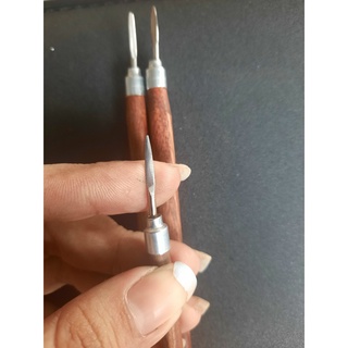 lấy khoé cán gỗ đầu Inox manh219 nail