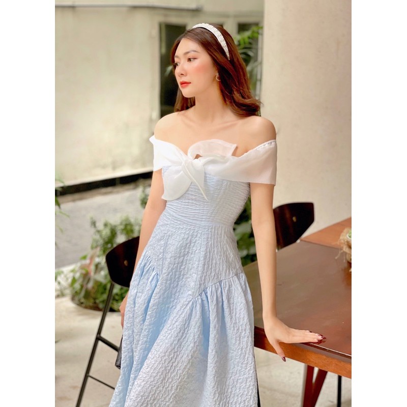 Snowie Dress, hai màu xanh trời và trắng Owlcat.chu o | BigBuy360 - bigbuy360.vn