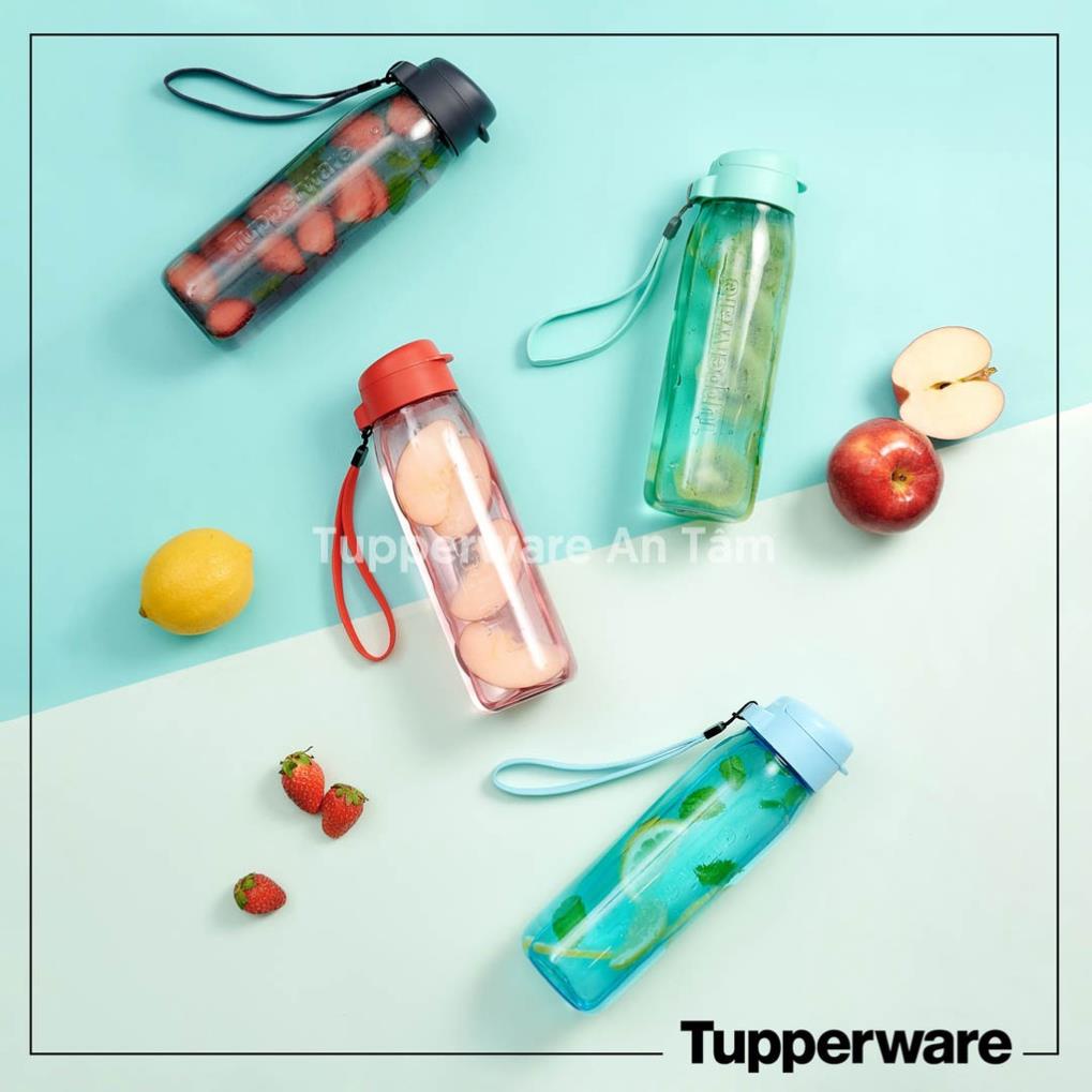 Bình nước Tupperware Lohas Flask 750ml - Bình nước chịu nhiệt cao, thân trong tựa thủy tinh, độ bền cực tốt