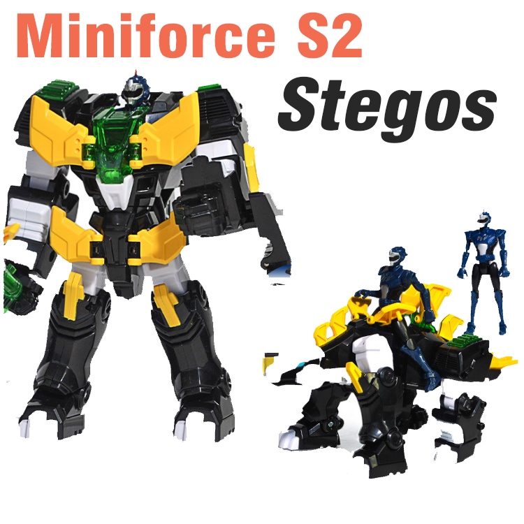 Biệt đội siêu nhân nhí mùa 2 Robot siêu khủng long Stego băng giá cùng siêu nhân Leo Thiên tài