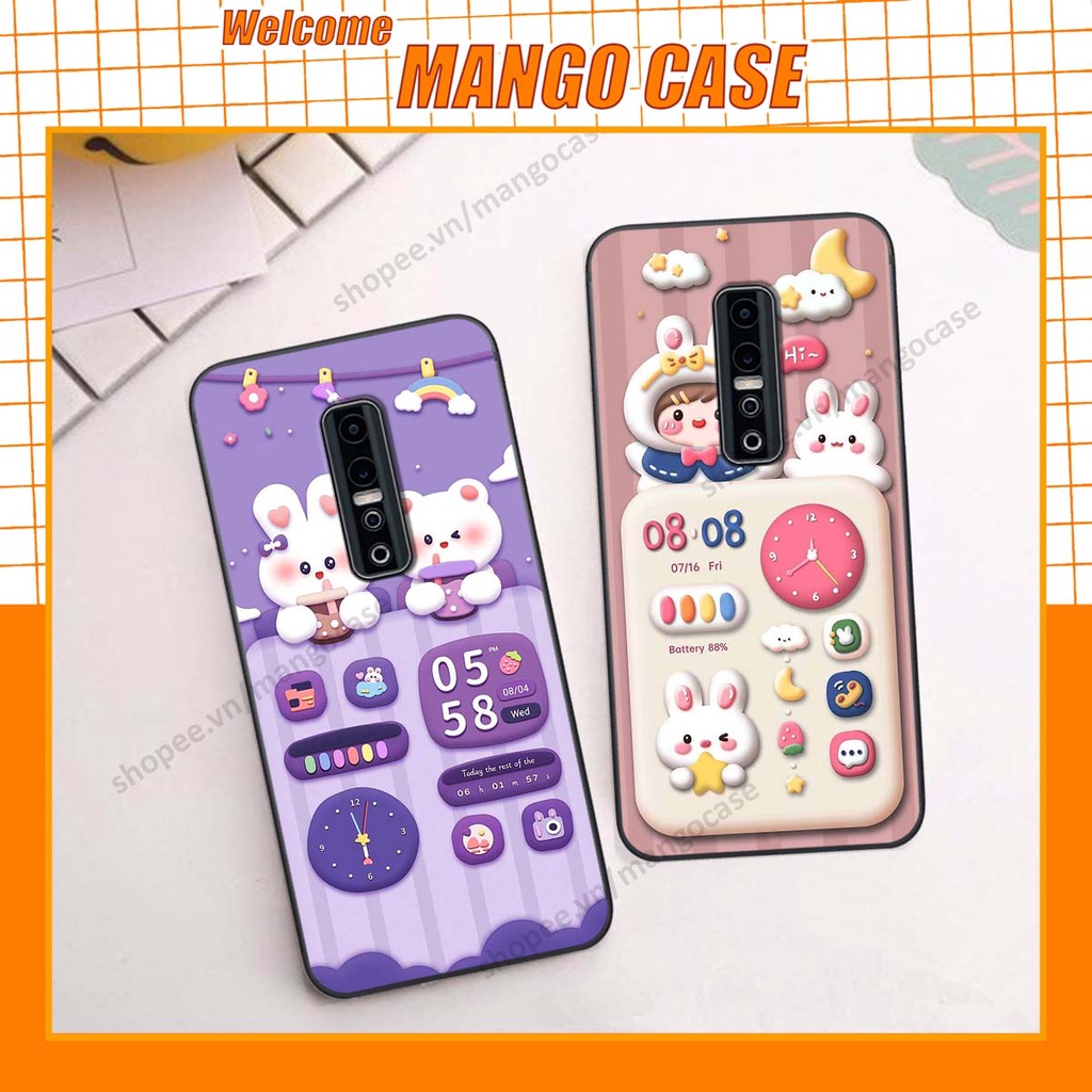 Ốp lưng Vivo V17 Pro hình gấu, thỏ, đồng hồ cute dễ thương