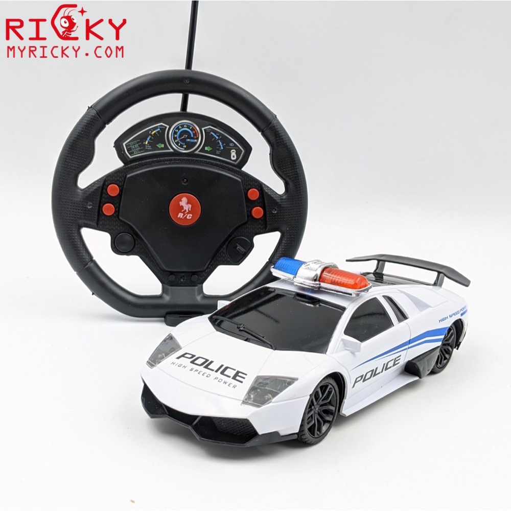 Xe điều khiển từ xa cảnh sát Dubai điều khiển bằng vô lăng 💥 Bảo Hành 30 Ngày✅