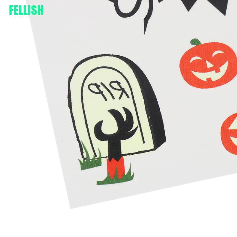 [Hàng mới về] Hình Xăm Dán Dạ Quang Họa Tiết Halloween Trang Trí Cơ Thể Độc Đáo