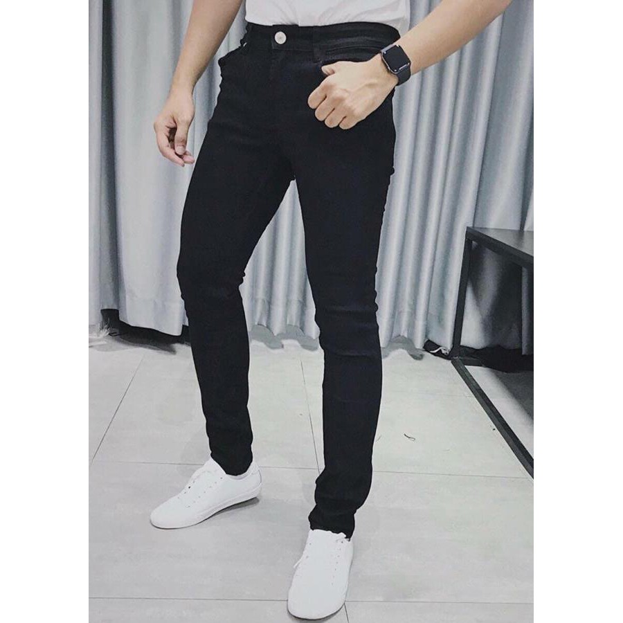 Quần Jeans Nam Dáng Ôm Ống Côn Màu Xanh | BigBuy360 - bigbuy360.vn