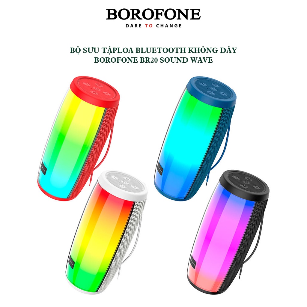 Loa bluetooth cầm tay BOROFONE BR20, kết nối không dây với điện thoại laptop khe cắm thẻ nhớ usb âm thanh trầm bass mạnh