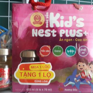 1 lốc yến Kid's Nest Plus (6 lọ 70ml)