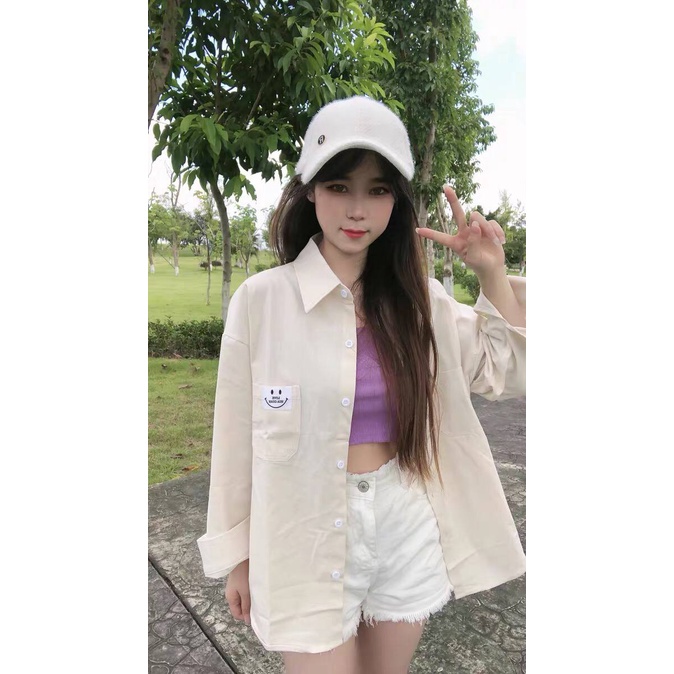 Áo sơ mi nữ form rộng tay, chất lụa đẹp, áo somi form rộng nữ đẹp basic, unisex ( sỉ 10c giá 99k ) | BigBuy360 - bigbuy360.vn